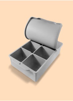 Buy HOOPZOZA Ice Cube Tray with Lid Easy Release 6 Grid Square Ice Cube Mold For Tea Beverage Coffee Fruit Yogurt in Saudi Arabia