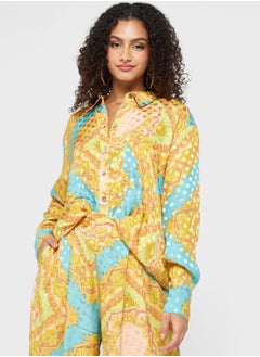 Buy Printed Longline Shirt in UAE