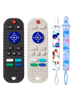 اشتري 2pcs Soft Teething Toys Silicone Remote Control Shape Teether Toy for Baby Toddler Infants في السعودية