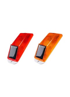 Buy 2Pcs Car Alarm Light Solar Strobe Warning Light Sensitive Emergency LED Flashing Lamp Super Bright IP54 Waterproof Wireless Light Control Beacon Barricade Construction Safety Road in UAE