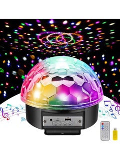 اشتري "6-Color LED Bluetooth DJ Stage Lights – Rotating Crystal Magic Ball with Sound Activation & Remote Control" في الامارات