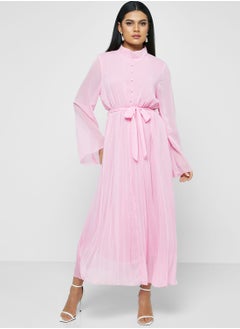 Buy Pleated Detail A-Line Dress in Saudi Arabia