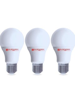 Buy El Sewedy LED bulbs 9 watt - Warm Lighting - 3 Pieces in Egypt