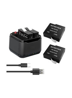 Buy 360 Ace Series Batteries (2PCS 1800mAh) Fast Charge Hub, Insta360 Ace Pro/Ace, Fast Portable 3 Channel Battery Charging Storage Station, Misro SD Card Accessories Slots, High Capacity Electric Core in UAE