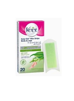 Buy Veet Hair Removal Gel Wax Strips Dry Skin 20 Wax strips in UAE