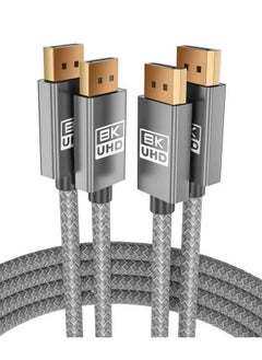 اشتري 8K 60Hz Displayport Cable 6.6Ft (2 Pack) Dp 1.4 Male Ultra High Speed Cord For Laptop Pc Tv Gaming Monitor 6 Hbr3 Bandwidth Of 32.4Gbps 4K@144Hz 2K@165Hz 1080P@240Hz(Dp 1.2 Compatible) Feet في السعودية