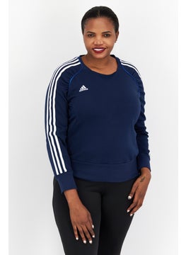 اشتري Women Sportswear Fit Training Sweatshirt, Navy/White في السعودية