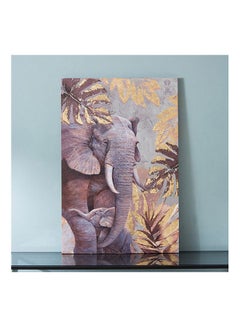 Buy Treasures Elephant Wall Art 60 x 90 x 2.5 cm in UAE