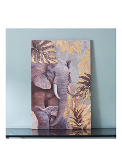 Buy Treasures Elephant Wall Art 60 x 90 x 2.5 cm in UAE