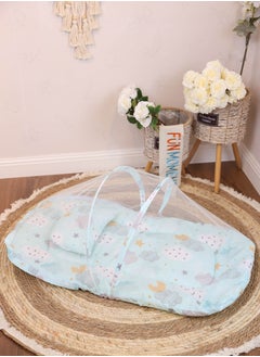 Buy Ultra soft and breathable newborn sponge foldable mosquito net mattress with various designs in UAE