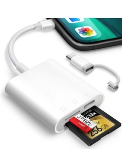 Buy SD Card Reader for iPhone iPad,Trail Game Camera SD Card Reader Viewer,Memory Card Reader Adapter with SD & MicroSD Card Slots,Plug and Play in UAE