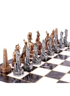 Buy 15" Figures Egyptian Style Chess Sets For Adults And Cardboard Chess Board Family Large Folding Chess Board Game 3D Resin Chess Pieces And Storage Slots in UAE