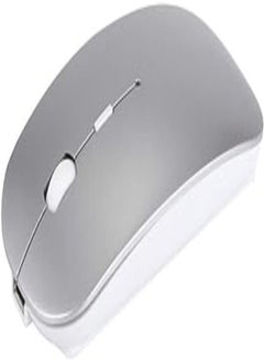 Buy Rechargeable 2.4GHz Wireless Bluetooth Mouse, Dual Mode Slim Wireless Mouse with Silent Click Noiseless for PC, Laptop, Mac, Android, Windows, Silver in Egypt