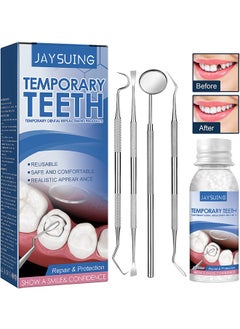 Buy Temporary Teeth Repair Kit, Moldable Tooth Replacements, Cavity Filler For Teeth, Temp Tooth Beads With 4 Dental Tools, Repair Missing Or Broken Teeth, Snap On Instant And Confident Smile in Saudi Arabia