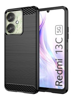 Buy Phone Case for Xiaomi Redmi 13C 5G/ Xiaomi Redmi 13C 4G/ Xiaomi Poco C65 Soft TPU Brushed Texture Anti-Slip in Saudi Arabia