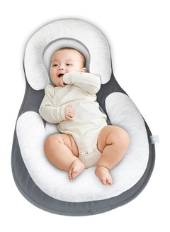 اشتري Newborn Baby Nest Support Baby Lounger Pillow Softness Baby Bed Positioners Comfortable Easy Cleaning Baby Sleeper Lounger for 0 6 Months Infant Portable Bassinet Small (Grey) في السعودية
