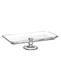 Buy Turkish Crystal Serving Plate With Base For Sweets And Fruits, Multi-Use, Size 30*14*8 Cm in Saudi Arabia