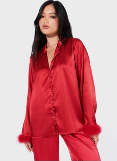 Buy Satin Night Wear Pyjama Shirt in UAE