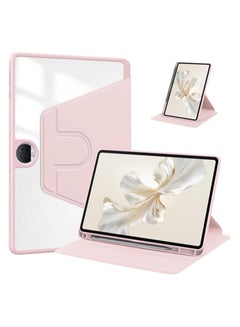 Buy Case Compatible with Honor Pad 9 12.1 inch with Pen Holder, 360 Degree Swivel Stand Folio Flip Smart Tablet Cover Auto Sleep/Wake Tablet Case (Pink) in Saudi Arabia