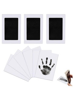 Buy Handprint and Footprint Kit, Pet Paw Print, 3 Baby Handprint Ink Pads and 6 Cards, Inkless Print Kit for Family Keepsake, Newborn Registry, Baby Shower Present, Safe Non-toxic (Black) in Saudi Arabia