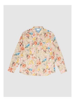 اشتري Collared Neck Long Sleeve Floral Shirt في مصر