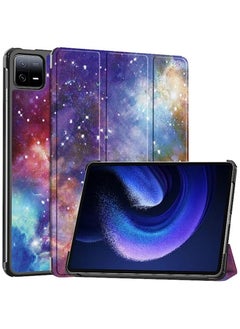 اشتري Smart Tablet Case for Xiaomi Pad 6 / Xiaomi Pad 6 Pro Lightweight Trifold Stand Smart Case Cover with Auto Wake/Sleep Outer Space في السعودية