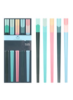 اشتري Chopsticks, Dishwasher Safe Chopsticks Reusable, 9.6 inch/24.3cm Matte Non-Slip Fiberglass Chop Sticks, Chinese Chopstick, Morandi Colorful (5 Pairs) في السعودية