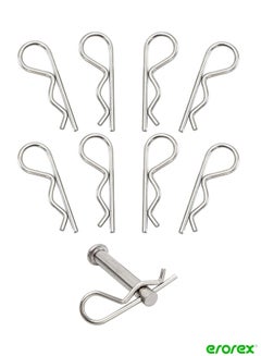 Buy 8Pcs Hitch Pins Clips Cotter Pins Spring Fastener Clip Hair Pins Cotter Pin Hairpin Assortment Kit for Use On Hitch Pin Lock Systems for Tow Bar Tractors Mower Carts Truck M3 3.5mm75mm (Silver) in Saudi Arabia