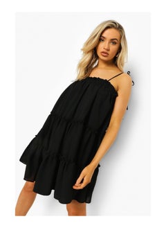 اشتري Strappy Ruffle Tiered Smock Dress في الامارات