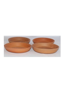 Buy Clay Plate, 6 inches, 4 Pcs Set in Saudi Arabia