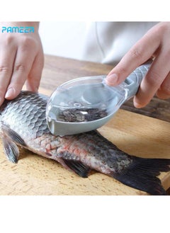 Buy Fish Scale Peeler With Cover, Plastic Fish Scale Scraper Remover  Fish Scales Clean Tools Safe Fish Scales Brush Peeler with Clear Cover Kitchen Gadgets Accessions Efficiently removes Fish Scales in UAE