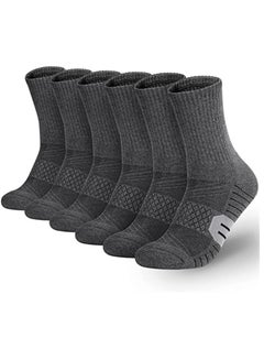 اشتري Cotton Socks, 3 Pair Running Socks, Sport Athletic Hiking Socks for Men Women, with Cushion Heavy Duty Work Boot Socks في السعودية