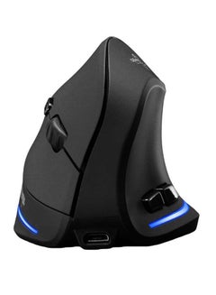 Buy Wireless Rechargeable Vertical Mouse Black in Saudi Arabia