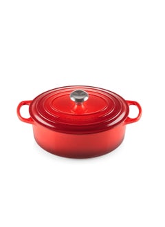 Buy Le Creuset Signature Cerise Cast Iron 25cm Oval Casserole in Saudi Arabia