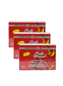 Buy Lucky charcoal heart shaped 3x20 Piece Pack of 3 in UAE