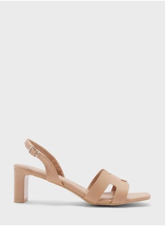 Buy Block Heel Sling Back Sandal in Saudi Arabia