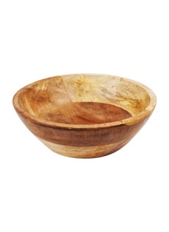 Buy Elegant 8 Inch Acacia Wood Mixing Bowl Perfect For Kitchen Culinary Adventures Natural Finish Durable And Versatile Use in UAE