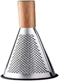 اشتري Cone Shaped Wooden Handle Stainless Steel Grater, 3 Sides في مصر