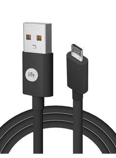 Buy Micro to USB Cable Fast Quick Charger Cable USB to Micro USB Android Charging Cord compatible for Galaxy S7 S6, Note, LG, Nexus, Nokia, PS4- Black 1M in UAE
