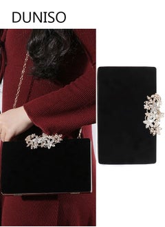 اشتري Women Shiny Glitter Evening Bag Party Clutches Envelope Handbag Chain Purse for Wedding Elegant Formal Cocktail Party في السعودية