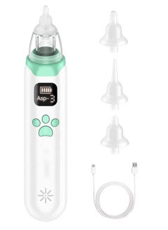 Buy Baby Nasal Aspirator, Baby Nose Sucker Electric Nose Cleaner, with 3 Suction Levels and 3 Sizes Silicone Tips with Music Soothing Function, Rechargeable in Saudi Arabia