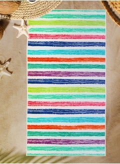 اشتري Beach Towel 100% Cotton Sea Towel 1 Piece - Alsace Stripe Beach Towel في السعودية