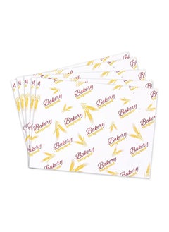 اشتري 100 Sheets Greaseproof Paper, Baking Wrapping Paper Food Wax Paper Pattern of Wheat Ears, Food Basket Liners Paper Deli Paper for Breads French Fries Sandwiches Pizza Burgers Hot Dogs في الامارات