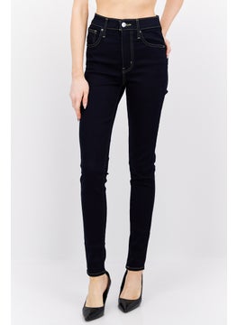 Buy Women Super Skinny Fit Plain Stretchable Jeans, Navy Blue in Saudi Arabia