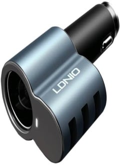 اشتري LDNIO CM11 Fast Car Charger 255W With Triple USB , Car Appliance Socket and Micro Cable - Black في مصر