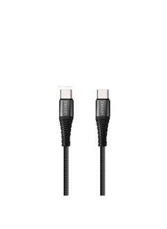 Buy Levore Type-C to Type-C Charger Cord 1m Nylon - Black in UAE