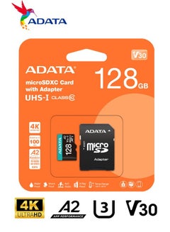 Buy Premier Pro MicroSDXC/SDHC UHS-I U3 Class 10 (V30S) | 4K U3 V30 A2 | 128GB in UAE