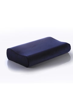 Buy Comfortable medical pillow for the neck while sleeping, made of memory from Max Comfort, 60*30*11, navy blue in Egypt