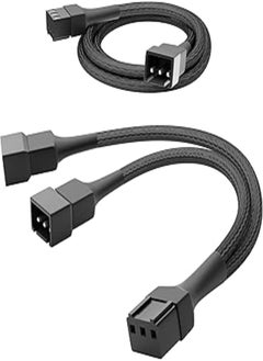 Buy KabelDirekt 831 0.15m 90cm 3-pin fan extension cable + 15cm to 2 x Y-cable black in Egypt