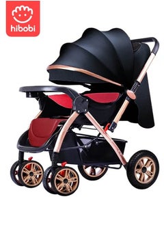 Buy Portable Foldable Luxury Multi-Function Baby Stroller Reversible Handle Anti-Shock Springs in Saudi Arabia